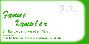 fanni kampler business card